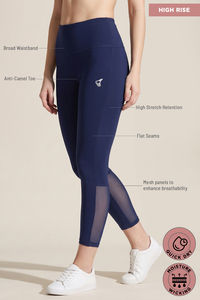 Zelocity Quick Dry Gym Leggings - Blue Depth — thumbnail 8